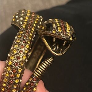 Stunning Gold and Black Reptile Bracelet